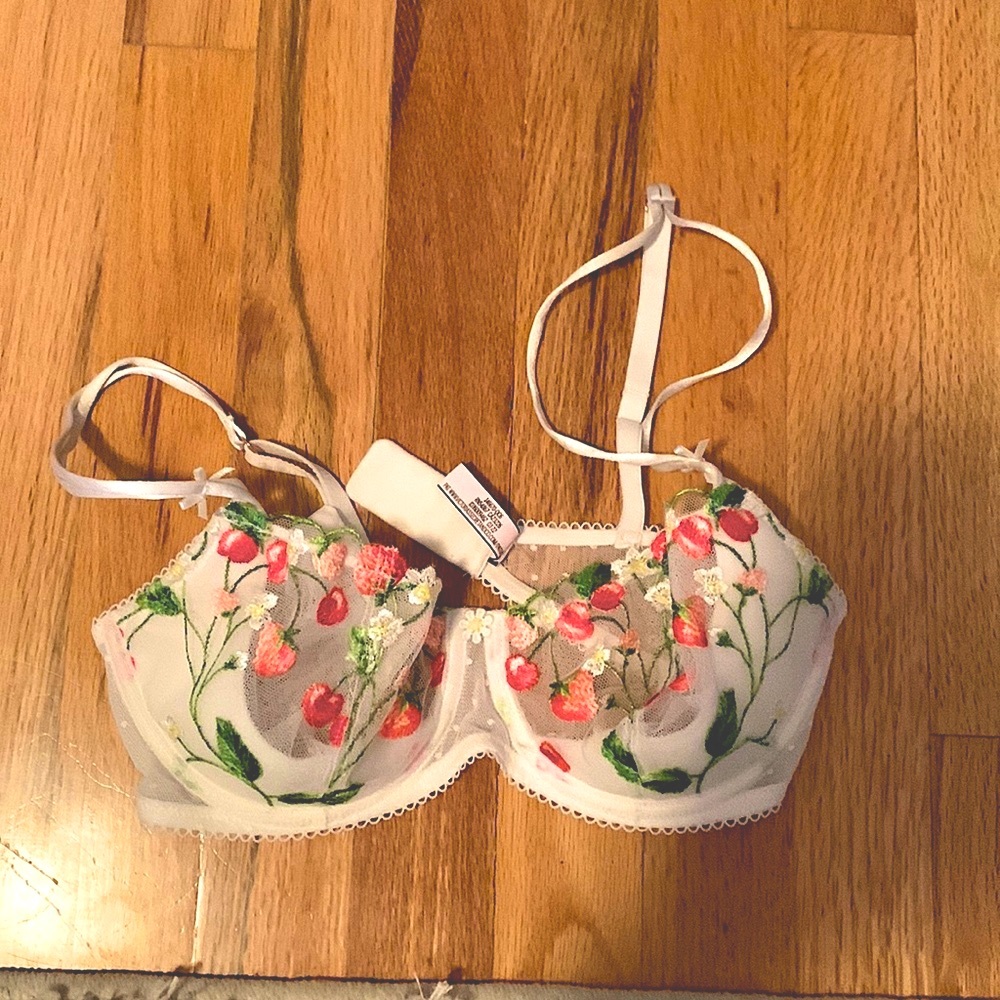 Cutesy lil strawberry bra